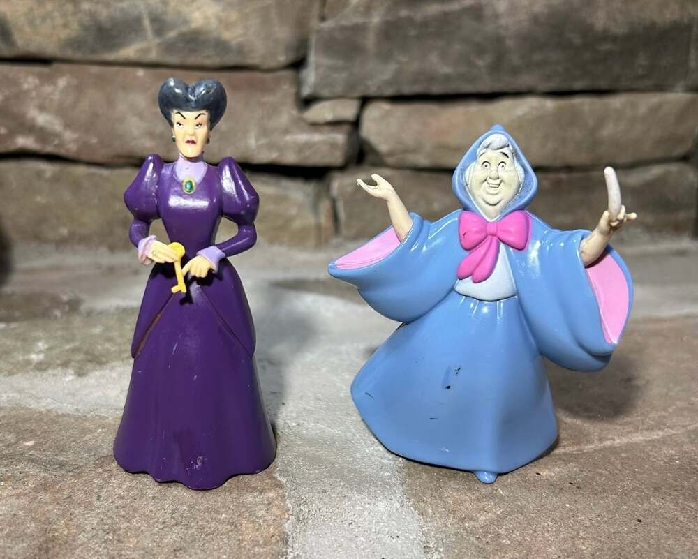 Disney’s Fairy Godmother and Wicked Stepmother from Cinderella Figures